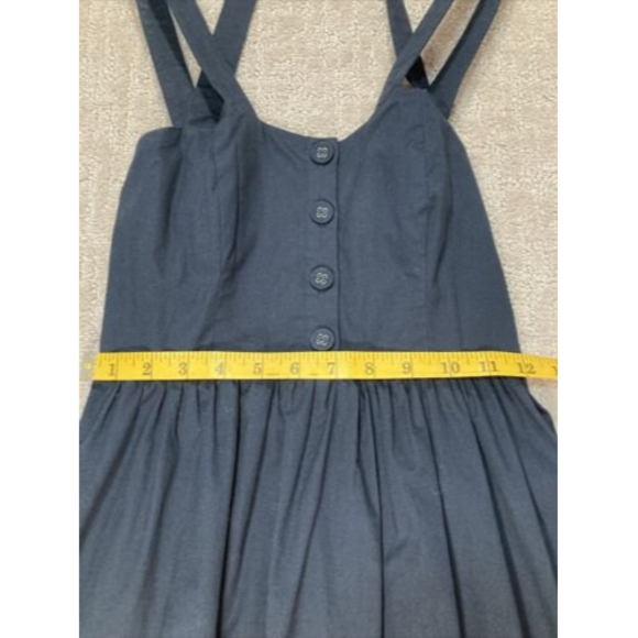 Dress I Love H81 Nautical Navy Blue Strappy Button Front Sundress Size S - Picture 4 of 6